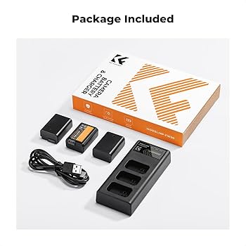 Amazon.com: K&F CONCEPT 3-Pack NP-FW50 Battery and Upgraded